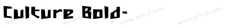 Culture Bold字体转换